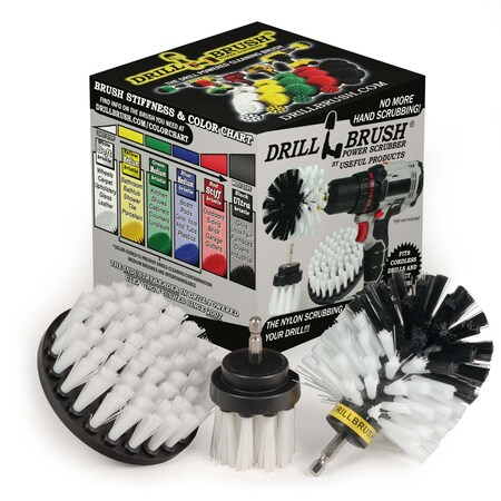 Drill Brush Power Scrubber By Useful Products 5 in W 5 in L Brush, White W-4OS-2L-QC-DB